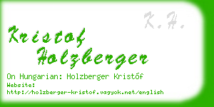 kristof holzberger business card