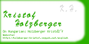 kristof holzberger business card